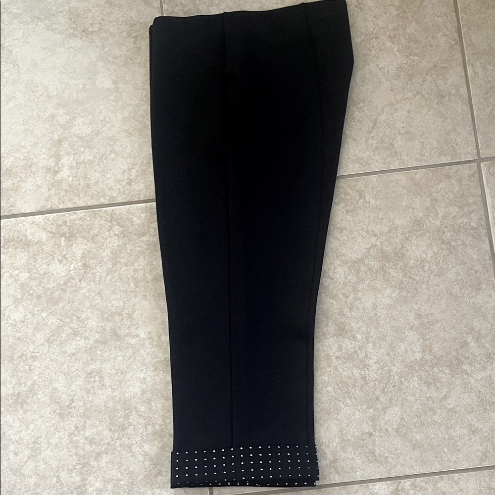 Black Studded LADIES CAPRI PANTS